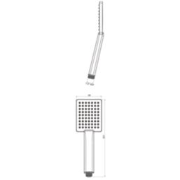 Triton Katie Shower Head Chrome 83mm x 251mm
