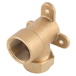 Midbrass  Brass Compression Adapting 90° Wall Plate Elbow 1/2" x 3/4"