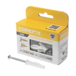 Corefix One Medium Duty Universal Wall Plugs 6mm x 36mm 8 Pack