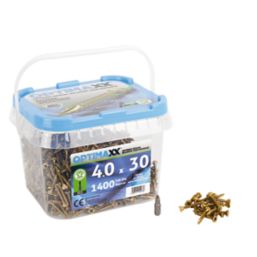 Optimaxx  PZ Countersunk  Wood Screws 4mm x 30mm 1400 Pack