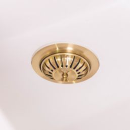 ETAL Sink Strainer Waste Brushed Brass 90mm
