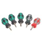 Wera (3) Mixed Stubby Screwdriver Set 5 Pcs