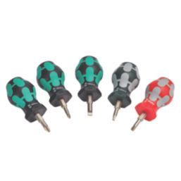 Wera (3) Mixed Stubby Screwdriver Set 5 Pcs