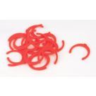 FloPlast FloFit+ Plastic Collet Clips Red 22mm 20 Pack