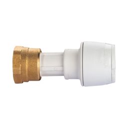 Hep2O  Plastic Push-Fit Straight Keyless Tap Connector 15mm x 1/2"