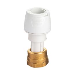 Hep2O  Plastic Push-Fit Straight Keyless Tap Connector 15mm x 1/2"