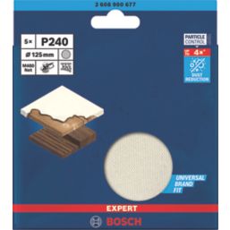 Bosch Expert M480 240 Grit Mesh Wood Sanding Discs 125mm 5 Pack
