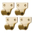 Smith & Locke Sash Window Handles Polished Brass 50mm x 50mm 4 Pack