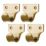 Smith & Locke Sash Window Handles Polished Brass 50mm x 50mm 4 Pack