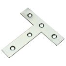 Tee Plates Zinc-Plated 77mm x 16mm x 76mm 10 Pack