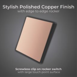 British General Evolve 20A 16AX 1-Gang Intermediate Light Switch Copper