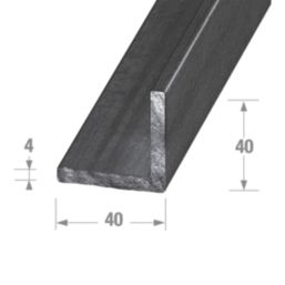 Essentials Black Angle Profile 1m x 40mm x 40mm