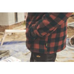 Site  Fleece Shirt Jacket Red/Black X Large 44-46" Chest