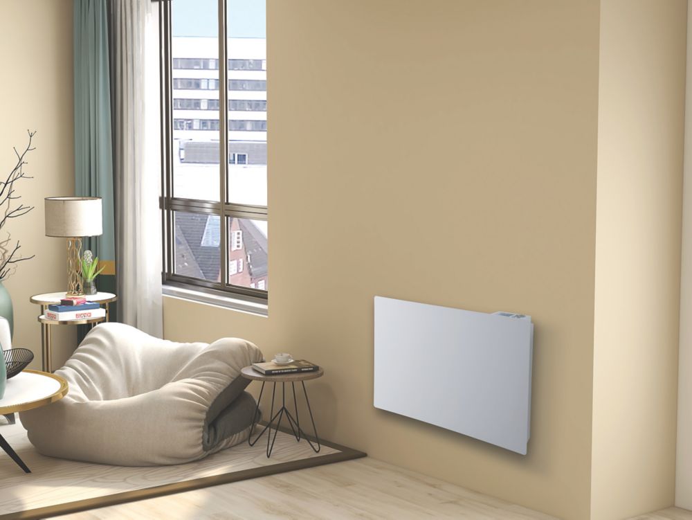 Blyss Saris Wall-Mounted Panel Heater White 1500W - Screwfix