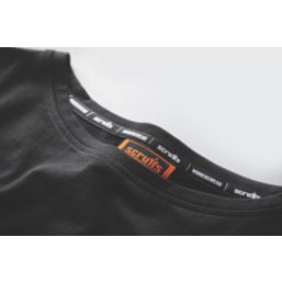 Scruffs Trade Short Sleeve Womens Work T-Shirt Black Size 14