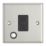 Contactum iConic 13A Unswitched Fused Spur & Flex Outlet  Brushed Steel with Black Inserts