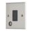 Contactum iConic 13A Unswitched Fused Spur & Flex Outlet  Brushed Steel with Black Inserts