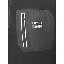 JCB Trade 1/4 Zip Tech Fleece Black XX Large 50-52" Chest