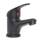 ETAL Loop Matt Black 115mm Cloakroom Lever Mono Basin Mixer Tap