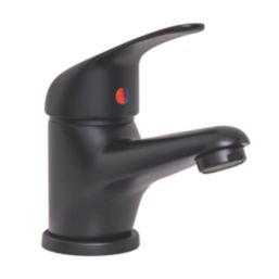 ETAL Loop Matt Black 115mm Cloakroom Lever Mono Basin Mixer Tap