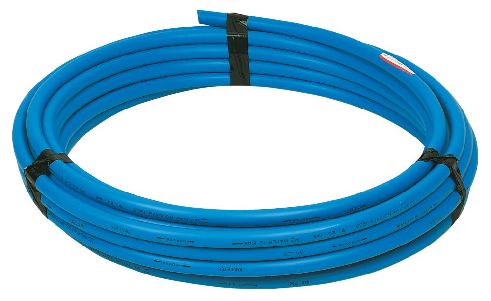 MDPE Pipe Blue 25mm x 50m Screwfix