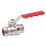Pegler PB500 Compression Full Bore 1/2" Lever Ball Valve with Red Handle