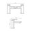 Aqualisa Downtown Black 121mm Deck Mounted Lever 2 Tap Holes Bath Pillar Tap