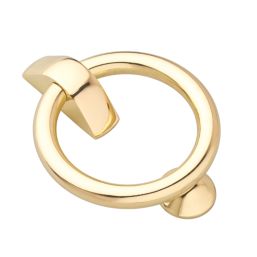 Hardware Solutions Door Knocker Ring Polished Brass 26mm x 178mm