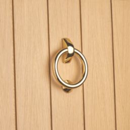 Hardware Solutions Door Knocker Ring Polished Brass 26mm x 178mm