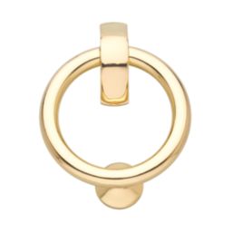 Hardware Solutions Door Knocker Ring Polished Brass 26mm x 178mm