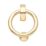 Hardware Solutions Door Knocker Ring Polished Brass 26mm x 178mm