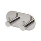 Eclipse 2-Hook Coat Rail Polished Stainless Steel 96mm x 48mm