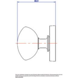 Essentials Victorian Mortice Knobs 54mm Pair Polished Chrome