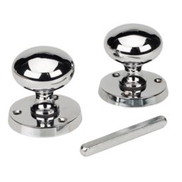 Essentials Victorian Mortice Knobs 54mm Pair Polished Chrome