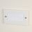Labgear 2-Gang Brush 4-Module Modular Faceplate White