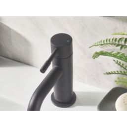 Bristan Mila Black 160mm Standard Lever Mono Basin Mixer Tap  With Clicker Waste