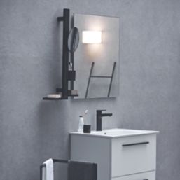 Ideal Standard Alu+ Mirror with Beauty Bar Silk Black 311mm x 160mm x 717mm