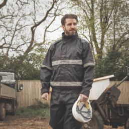 Site Cleworth Waterproof Jacket Black Medium Size 38-40" Chest