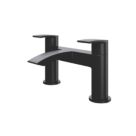 ETAL Spear Matt Black 123mm Deck Mounted Lever 2 Tap Holes Bath Mixer Tap