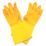 L-PRO Extra Life  Rubber Gloves Yellow Medium 5 Pairs