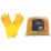 L-PRO Extra Life  Rubber Gloves Yellow Medium 5 Pairs