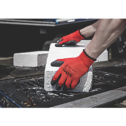 Site  Latex Gripper Gloves Red / Black Large