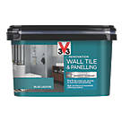 V33 Renovation Wall Tile & Panelling Paint Satin Lagoon Blue 2Ltr