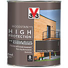 V33  High-Protection Exterior Woodstain Satin Charcoal 750ml
