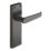 Designer Levers Victorian Fire Rated Latch Long Straight Lever Door Handle Pair Matt Black