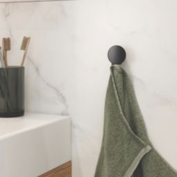 Elland Round Bathroom Hook Black