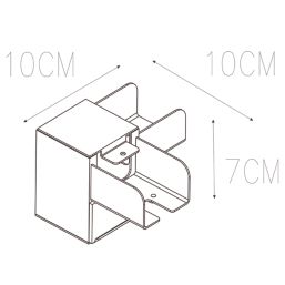 Lexco 1-Circuit Pendant Light Corner Connector White