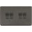 Knightsbridge  10AX 4-Gang 2-Way Light Switch  Smoked Bronze