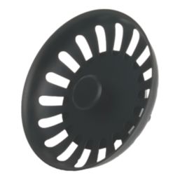Flomasta Sink Strainer Matt Black 90mm
