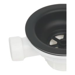 Flomasta Sink Strainer Matt Black 90mm